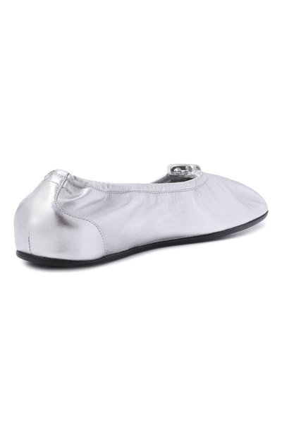 Кожаные балетки numeric MM6 серебряного цвета по цене 69950 руб., арт. S59WZ0106/P7703, фото 5 Кожаные балетки numeric MM6, арт. S59WZ0106/P7703, фото 5