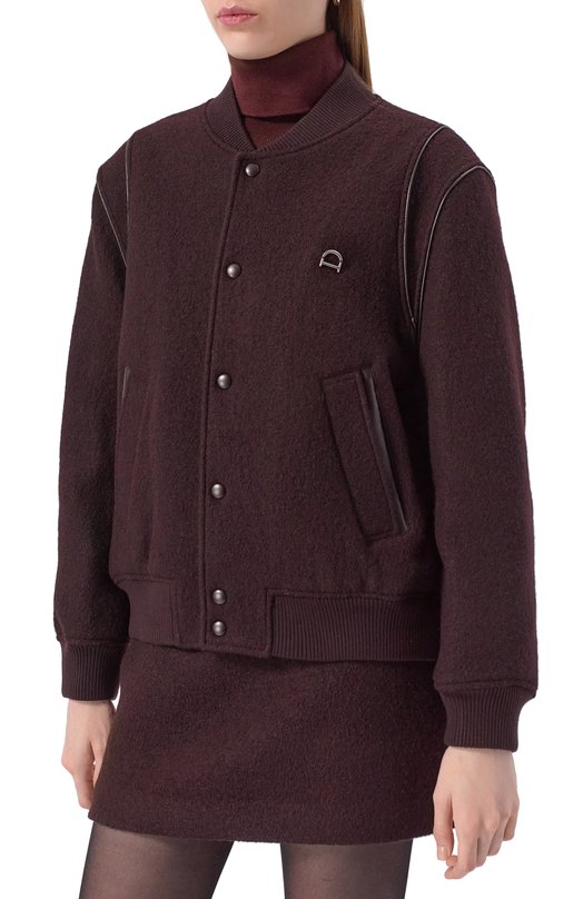 Шерстяной бомбер Dunst UDJU5D124W2 Коричневый  UDJU5D124W2 Фото 3