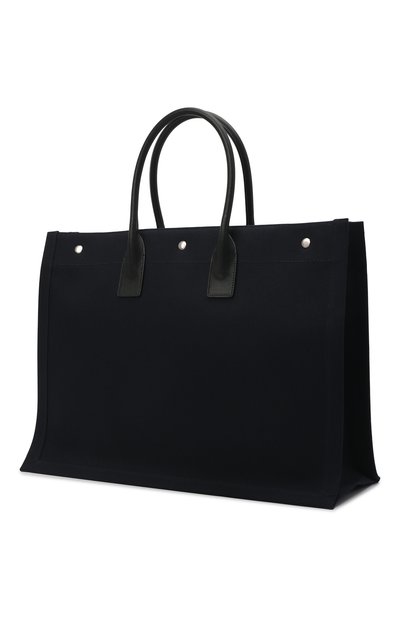 Текстильная сумка-шопер rive gauche large SAINT LAURENT темно-синего цвета по цене 133500 руб., арт. 509415/96N9E, фото 4 Текстильная сумка-шопер rive gauche large SAINT LAURENT, арт. 509415/96N9E, фото 4