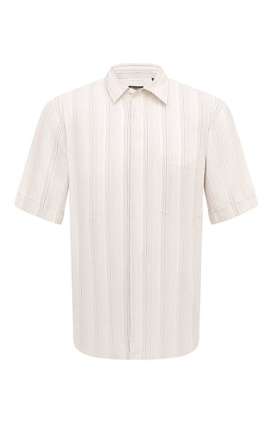 Мужская рубашка изо льна и шелка ZEGNA, арт. UDX45A7/SCP7