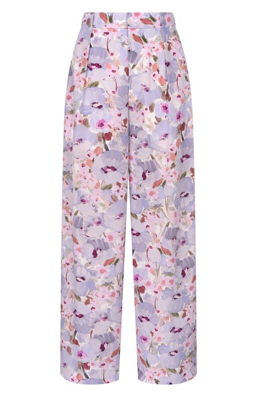 Шелковые брюки Balmain GF1PN215/SF37 Сиреневый GF1PN215/SF37