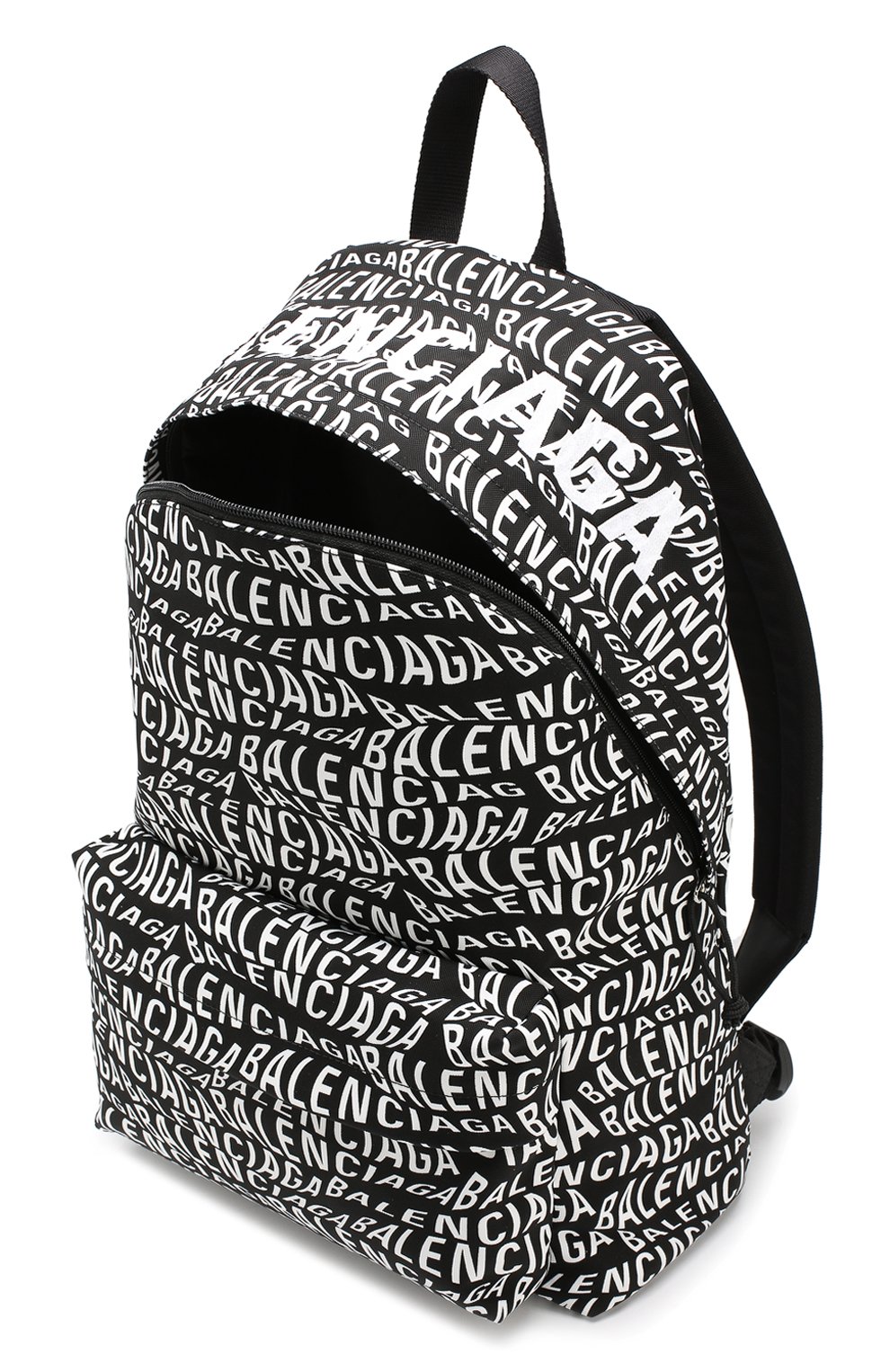 Текстильный рюкзак logo wave BALENCIAGA черно-белого цвета по цене 58650 руб., арт. 507460/9MIAN, фото 4 Текстильный рюкзак logo wave BALENCIAGA, арт. 507460/9MIAN, фото 4