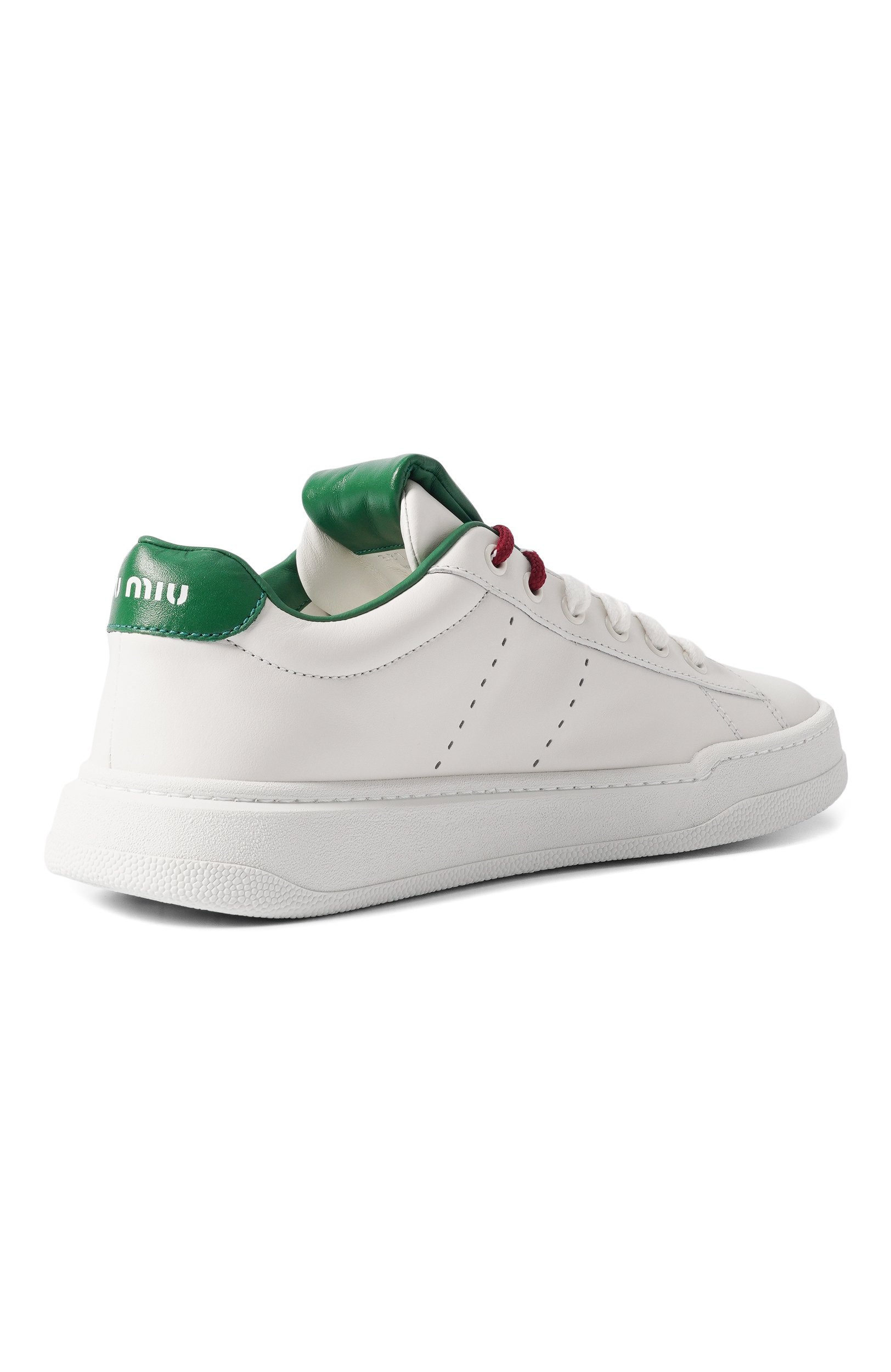 Кожаные кеды MIU MIU, арт. 5E387E/3L48, фото 5