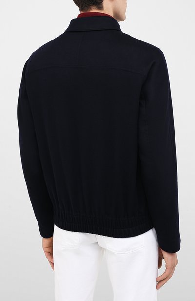 Бомбер из кашемира LORO PIANA темно-синего цвета по цене 594000 руб., арт. FAL2161, фото 4 Бомбер из кашемира LORO PIANA, арт. FAL2161, фото 4