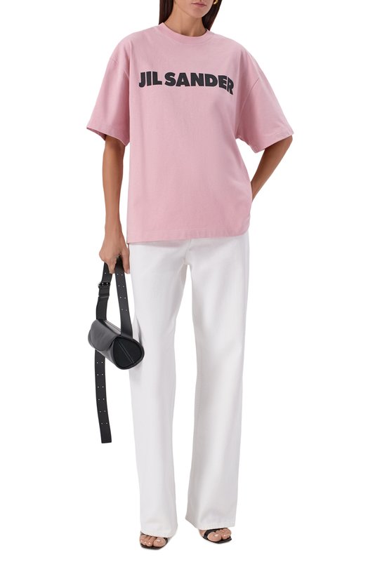 Хлопковая футболка Jil Sander J53GC0009/J45148 Розовый  J53GC0009/J45148 Фото 2