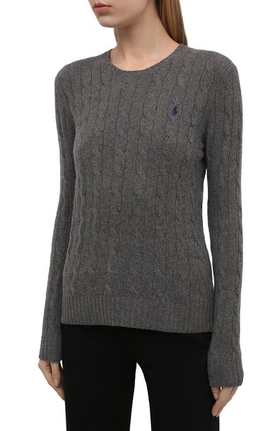Шерстяной пуловер POLO RALPH LAUREN серого цвета по цене 21800 руб., арт. 211525764, фото 3 Шерстяной пуловер POLO RALPH LAUREN, арт. 211525764, фото 3