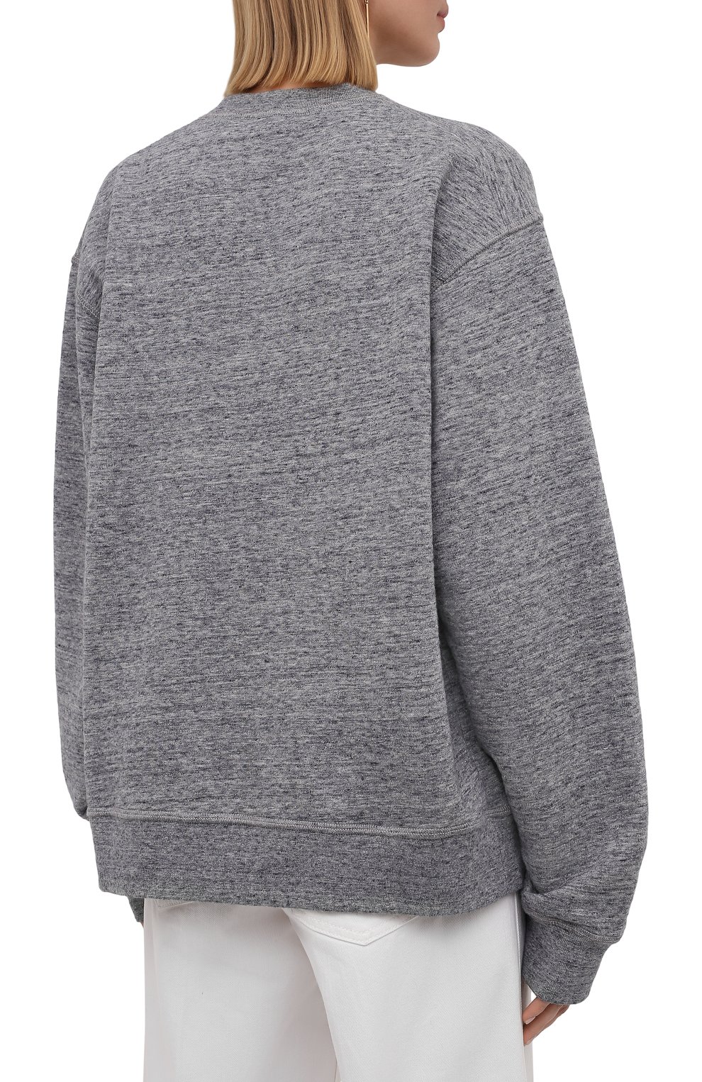 Хлопковый свитшот DSQUARED2 серого цвета по цене 45650 руб., арт. S80GU0051/S25477, фото 4 Хлопковый свитшот DSQUARED2, арт. S80GU0051/S25477, фото 4