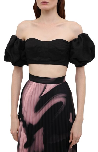 Топ ISABEL MARANT черного цвета по цене 47700 руб., арт. HT2091-21E023I/JENTIA, фото 3 Топ ISABEL MARANT, арт. HT2091-21E023I/JENTIA, фото 3