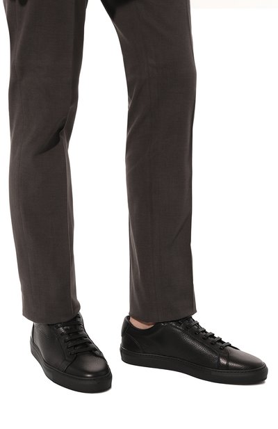 Кожаные кеды CORNELIANI черного цвета по цене 54350 руб., арт. 92TM37-3820955, фото 3 Кожаные кеды CORNELIANI, арт. 92TM37-3820955, фото 3