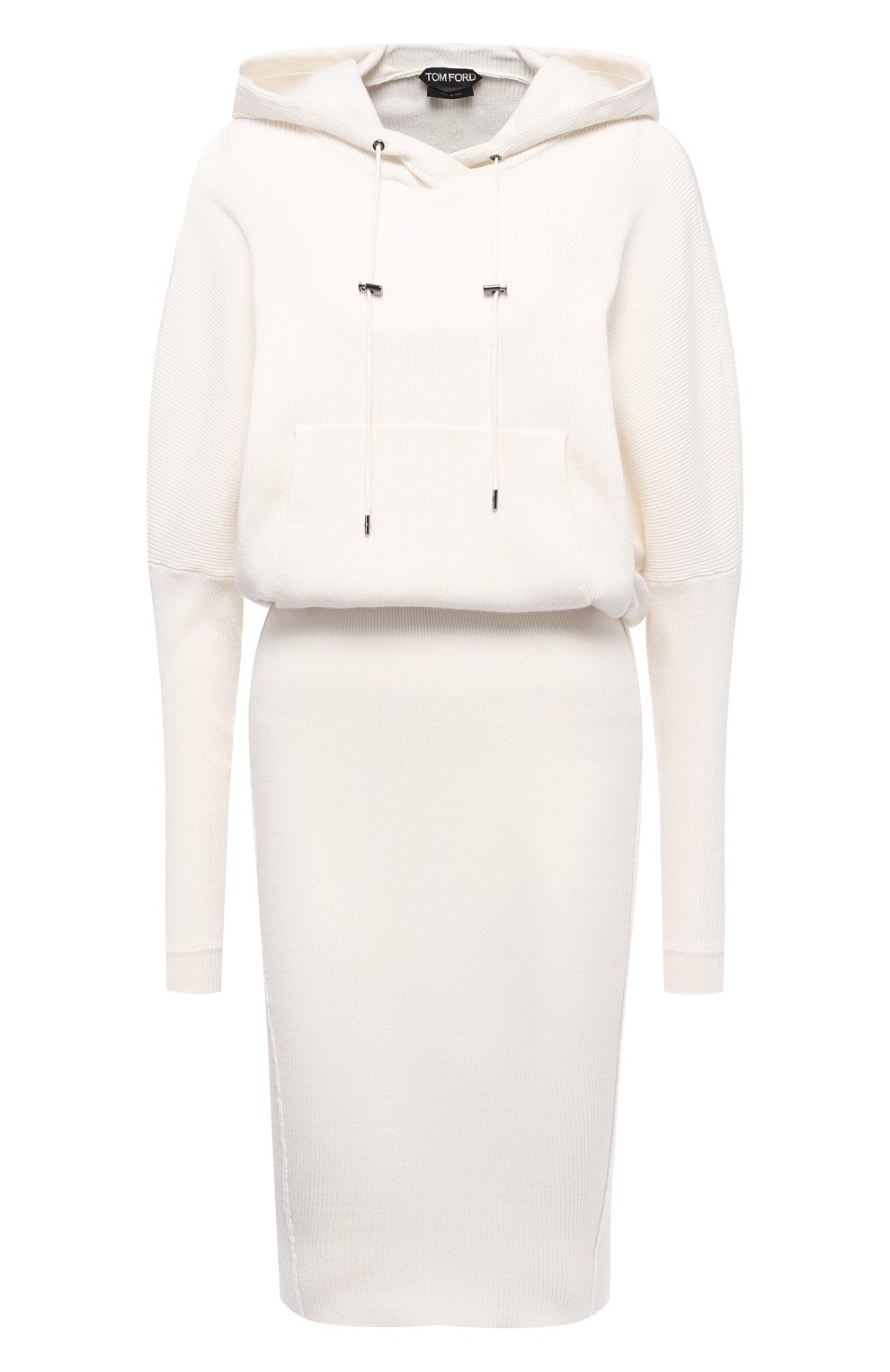 Кашемировое платье TOM FORD белого цвета по цене 252500 руб., арт. ACK182-YAX179, фото 1 Кашемировое платье TOM FORD, арт. ACK182-YAX179, фото 1