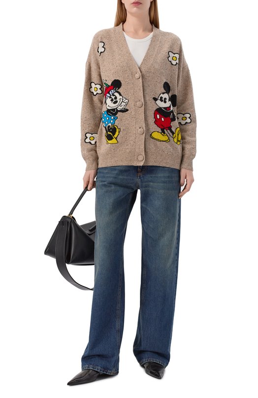 Шерстяной кардиган MC2 Saint Barth SASI002-04124I/SASI D0NEGAL Бежевый  SASI002-04124I/SASI D0NEGAL Фото 2