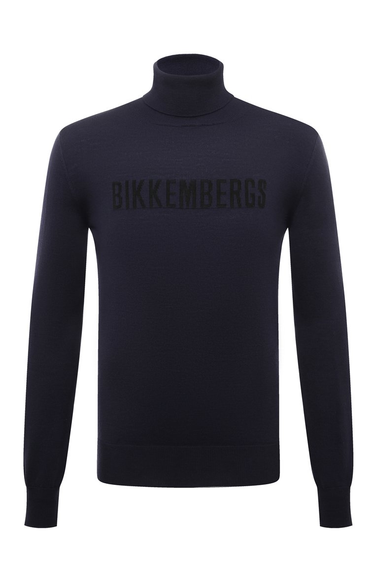 Мужской водолазка DIRK BIKKEMBERGS темно-синего цвета, арт. PBM/M0013/K0009 | Фото 1 (Длина (для топов): Стандартные; Рукава: Длинные; Драгоценные камни: Проставлено; Материал внешний: Синтетический материал, Шерсть; Материал сплава: Проставлено; Стили: Кэжуэл; Мужское Кросс-КТ: Водолазка-одежда; Принт: С принтом)