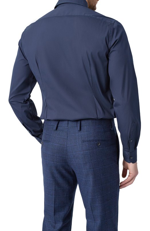 Хлопковая сорочка Corneliani 94P002-9411474 Синий  94P002-9411474 Фото 4