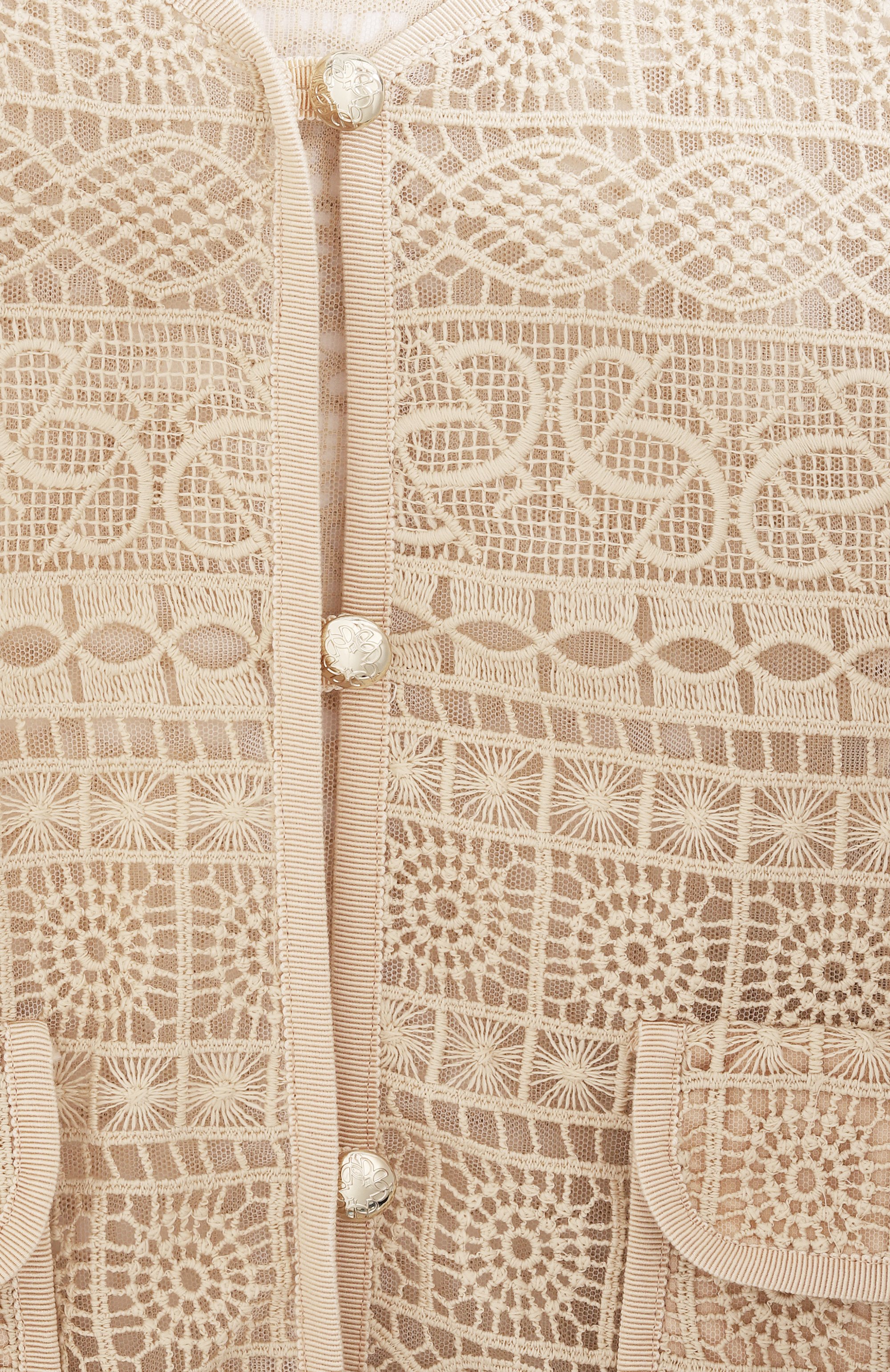 Жакет ELIE SAAB JUNIOR светло-бежевого цвета по цене 56650 руб., арт. EFGC015/TS1124_001, фото 3 Жакет ELIE SAAB JUNIOR, арт. EFGC015/TS1124_001, фото 3