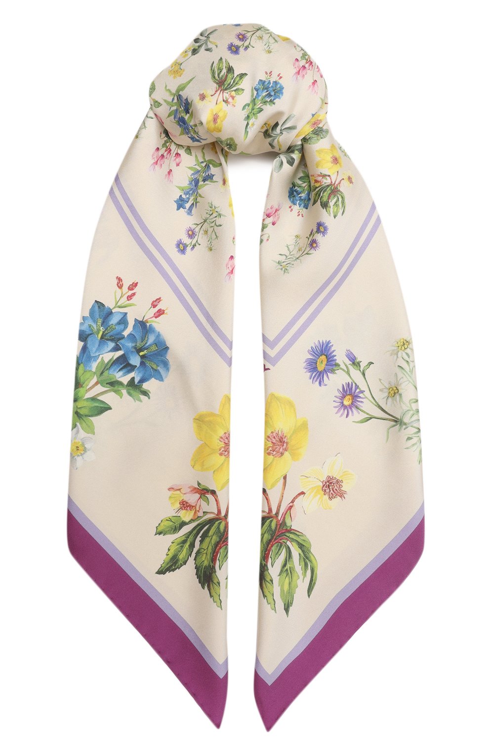 Шелковый платок BALLY кремового цвета по цене 31700 руб., арт. WSC03N/SE151, фото 1 Шелковый платок BALLY, арт. WSC03N/SE151, фото 1