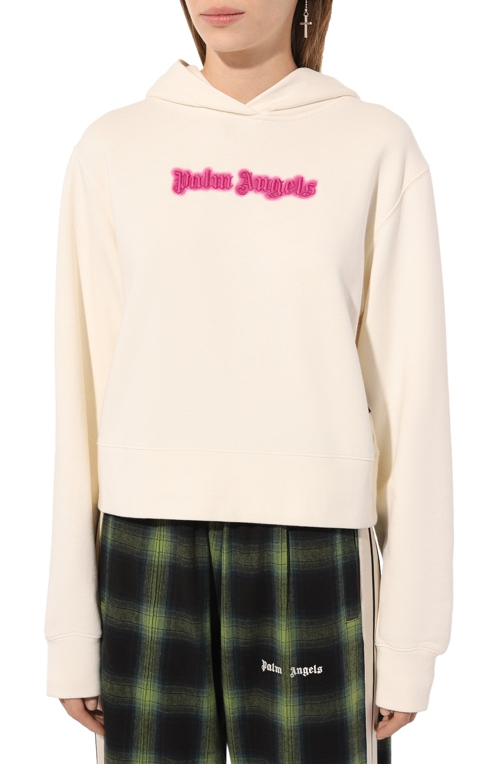 Хлопковое худи PALM ANGELS, арт. PWBB069F24FLE004, фото 3