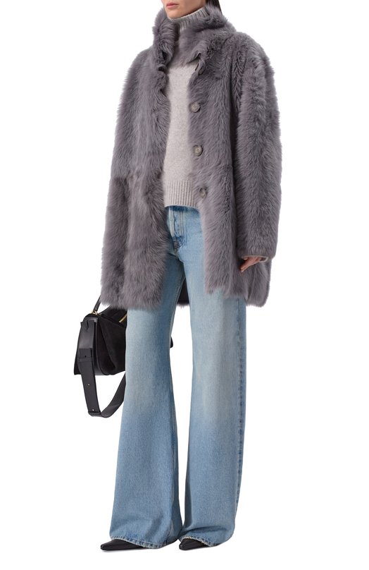 Двусторонняя дубленка из овчины Chaud Studio TOSCANA24 Серый  TOSCANA24 Фото 2