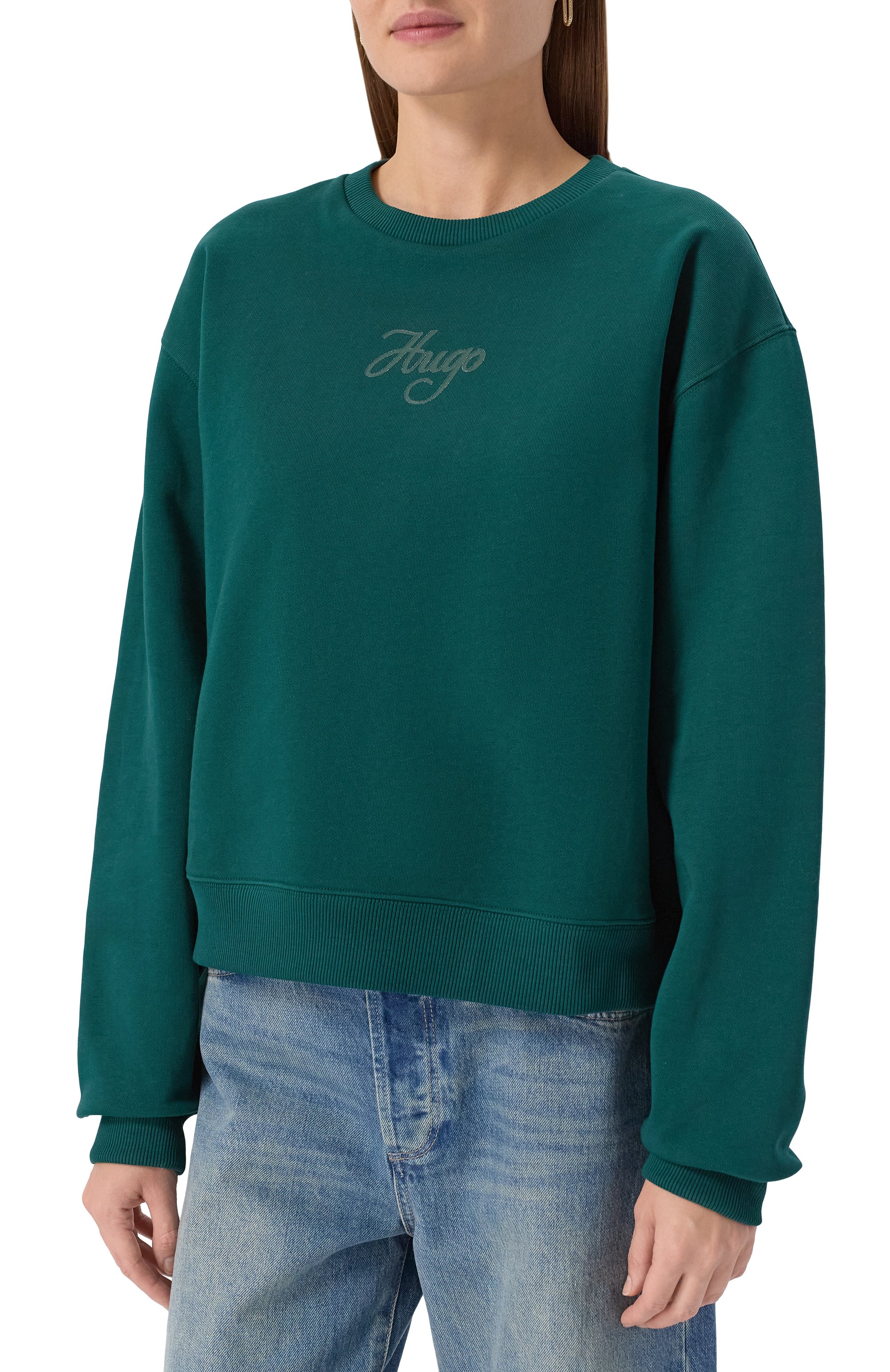 Хлопковый свитшот HUGO, арт. 50550149, фото 3