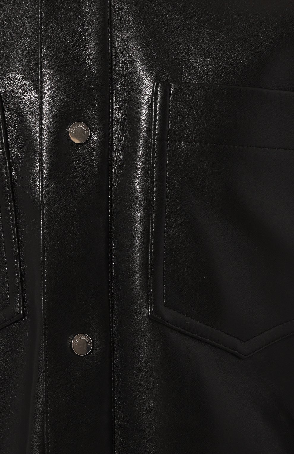 Куртка-рубашка NANUSHKA черного цвета по цене 113000 руб., арт. NU22CR0W00399, фото 5 Куртка-рубашка NANUSHKA, арт. NU22CR0W00399, фото 5