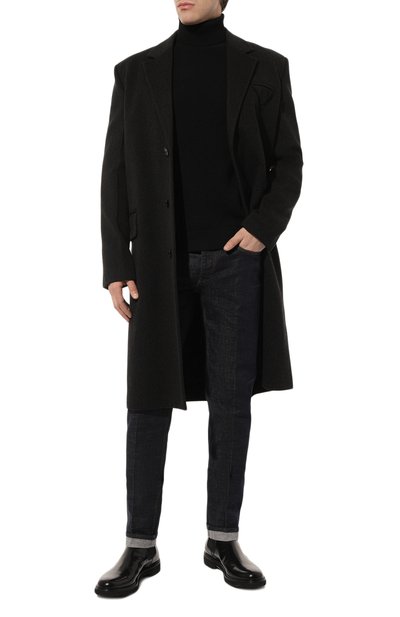 Свитер из шерсти и хлопка EMPORIO ARMANI черного цвета по цене 36550 руб., арт. 3R1MX1/1MDRZ, фото 2 Свитер из шерсти и хлопка EMPORIO ARMANI, арт. 3R1MX1/1MDRZ, фото 2