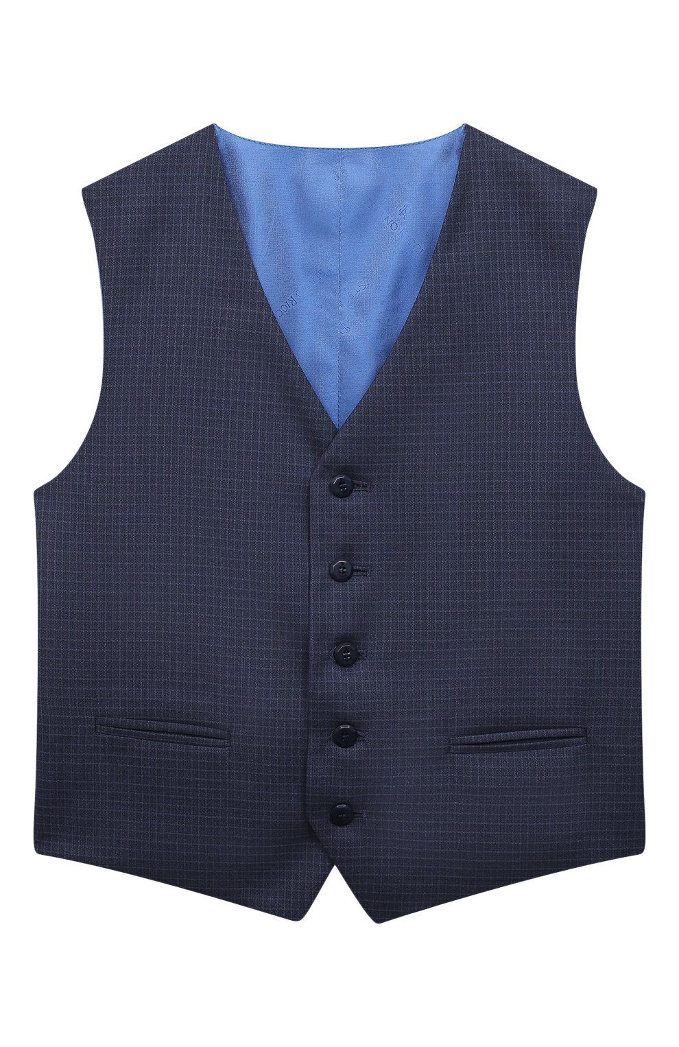 Шерстяной жилет STEFANO RICCI JUNIOR синего цвета по цене 64350 руб., арт. Y1EF104000/C086HC, фото 1 Шерстяной жилет STEFANO RICCI JUNIOR, арт. Y1EF104000/C086HC, фото 1