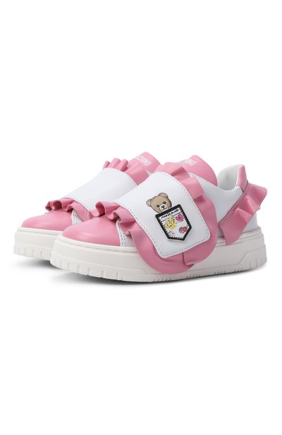 Кожаные кеды MOSCHINO, арт. 82979/VAR3