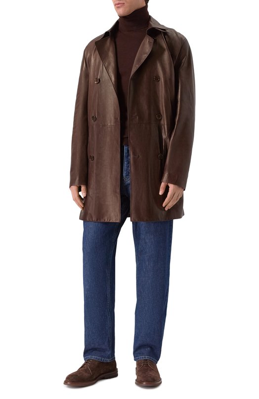 Кожаный плащ MVST ZEKB-ES4365/Z2764-1 Коричневый  ZEKB-ES4365/Z2764-1 Фото 2