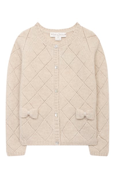 Кашемировый кардиган OSCAR ET VALENTINE бежевого цвета по цене 27000 руб., арт. CAR03M, фото 1 Кашемировый кардиган OSCAR ET VALENTINE, арт. CAR03M, фото 1