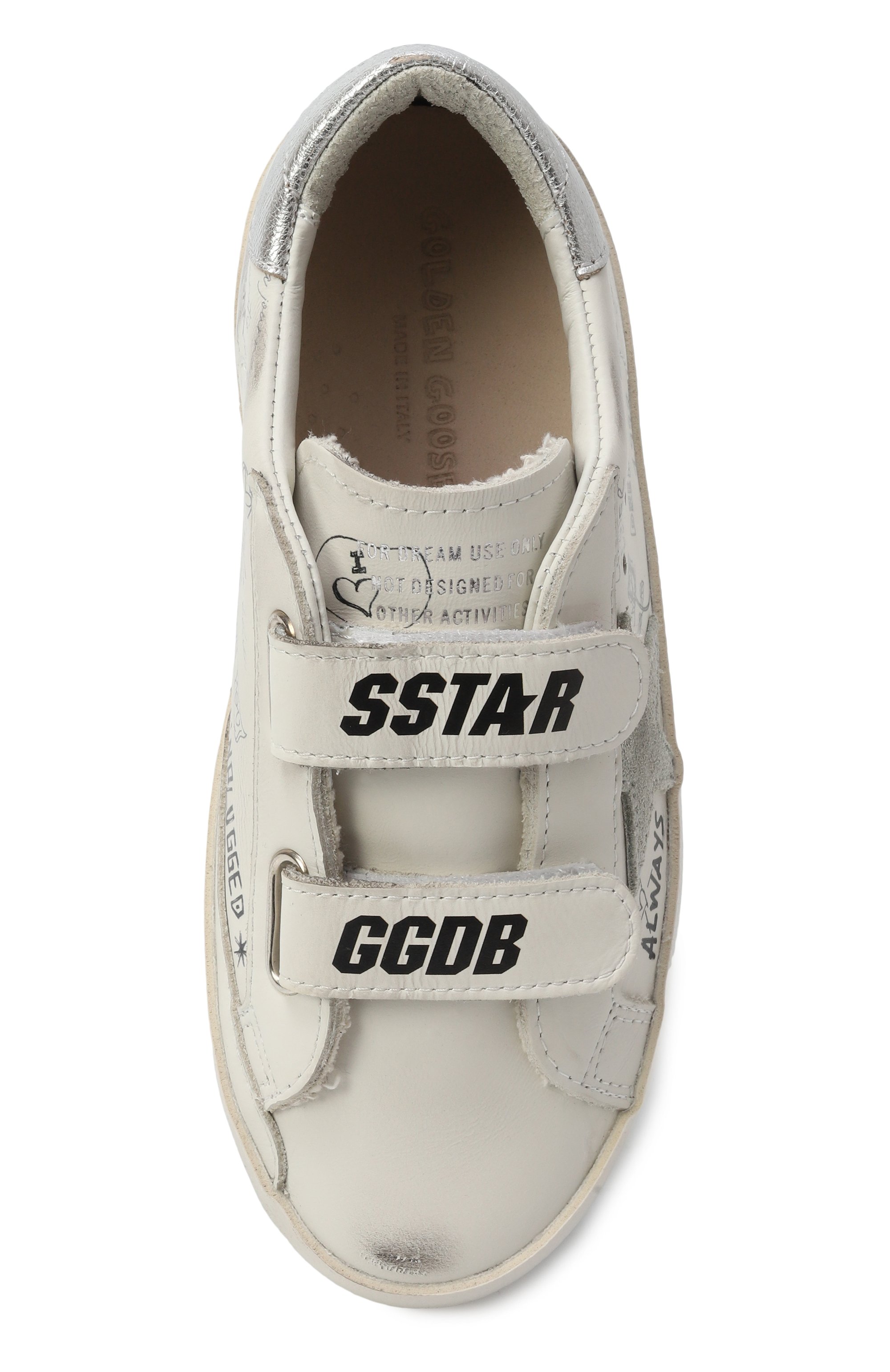 Кожаные кеды old school GOLDEN GOOSE DELUXE BRAND молочного цвета по цене 29050 руб., арт. GYF00111.F006766, фото 4 Кожаные кеды old school GOLDEN GOOSE DELUXE BRAND, арт. GYF00111.F006766, фото 4