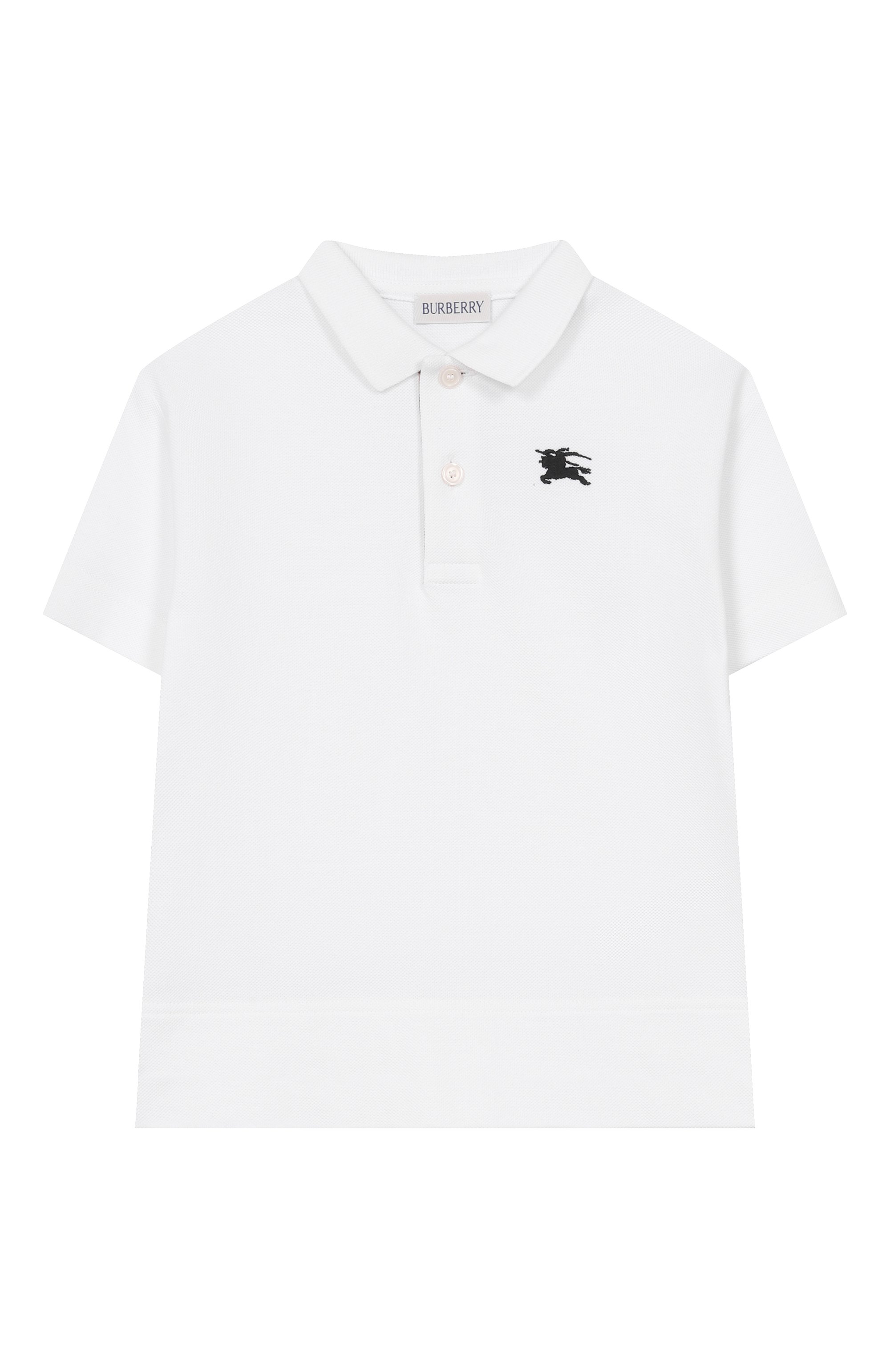Хлопковое поло BURBERRY белого цвета по цене 21350 руб., арт. 8117368, фото 1 Хлопковое поло BURBERRY, арт. 8117368, фото 1