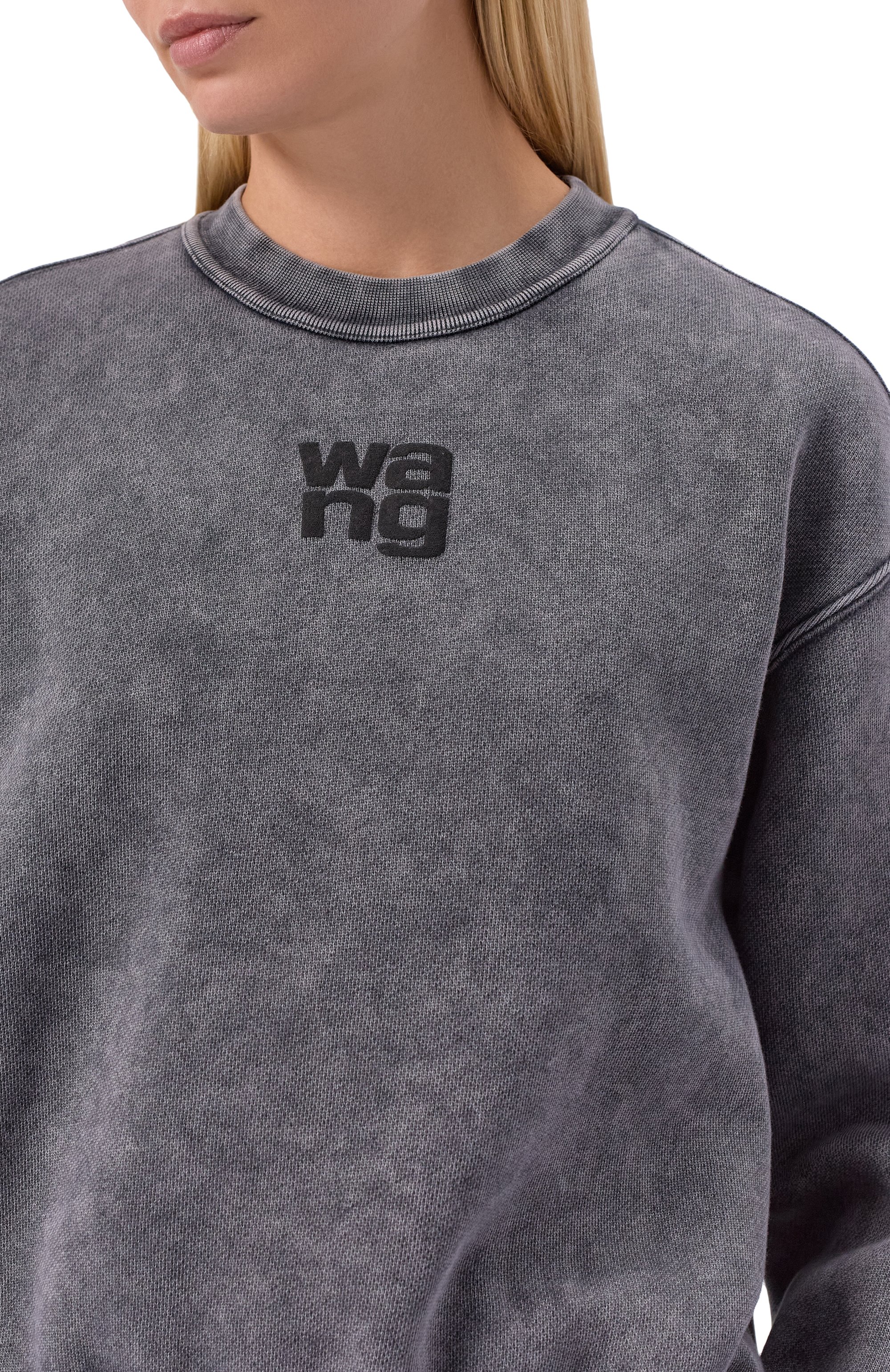 Хлопковый свитшот ALEXANDERWANG.T, арт. 4CC3241518, фото 5