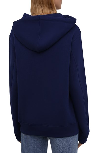 Хлопковое худи DRIES VAN NOTEN синего цвета по цене 37400 руб., арт. 212-011108-3608, фото 4 Хлопковое худи DRIES VAN NOTEN, арт. 212-011108-3608, фото 4