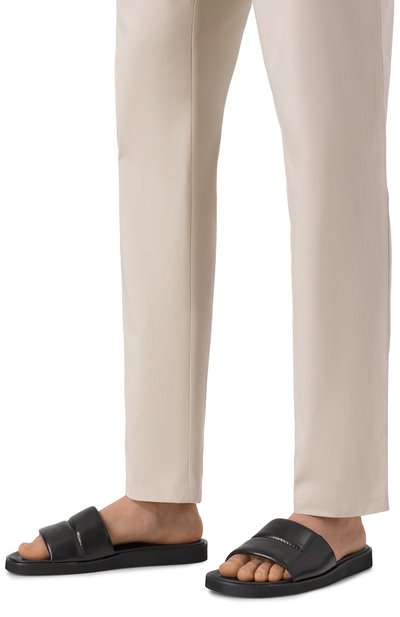 Кожаные шлепанцы KITON, арт. USSA301N0123301, фото 3