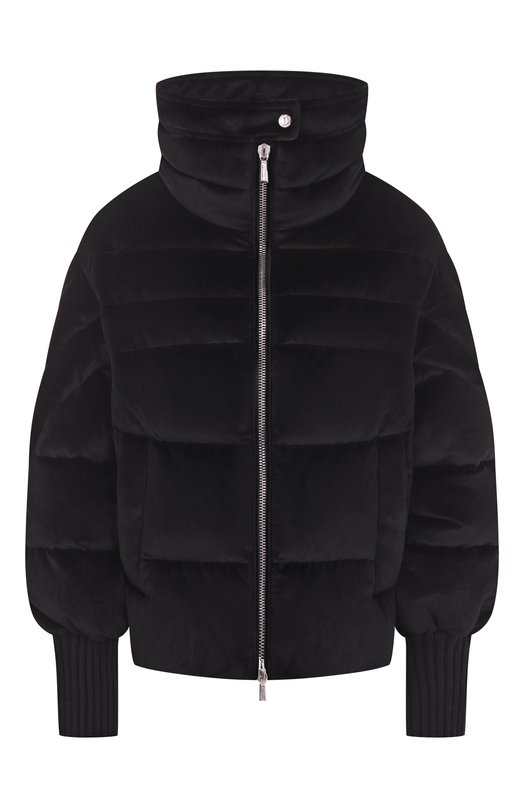 Бархатный пуховик Ripoli-Carmen Moorer RIP0LI/CARMEN Чёрный RIP0LI/CARMEN