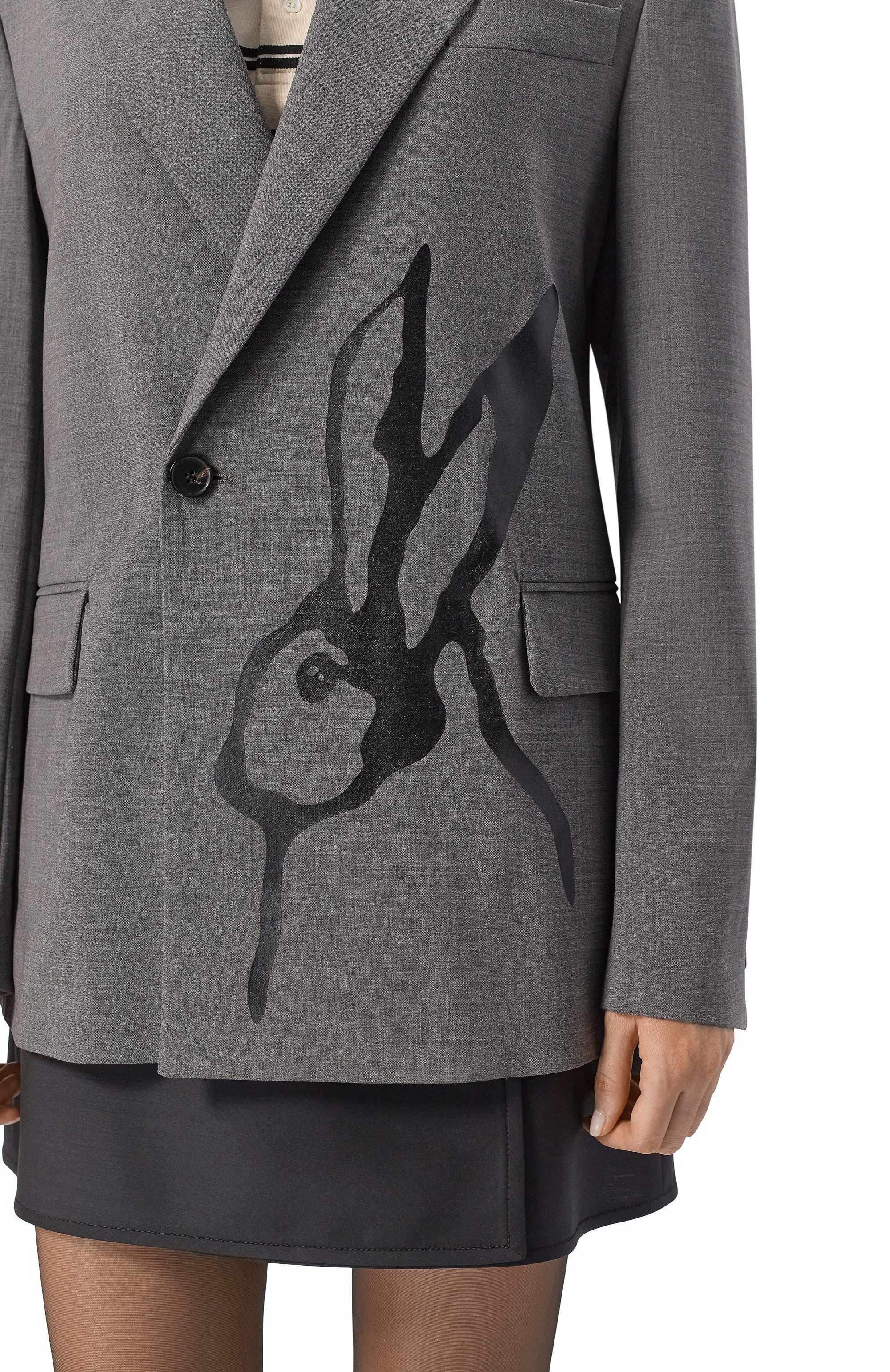 Шерстяной жакет MSGM темно-серого цвета по цене 69950 руб., арт. 3941MDG25X/257605, фото 5 Шерстяной жакет MSGM, арт. 3941MDG25X/257605, фото 5