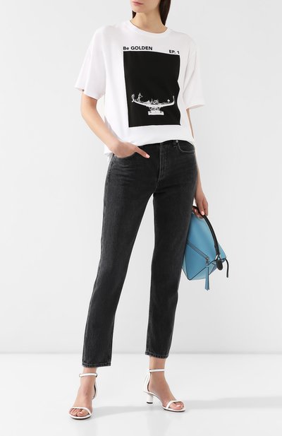 Хлопковая футболка GOLDEN GOOSE DELUXE BRAND белого цвета по цене 14550 руб., арт. G34WP026.F1, фото 2 Хлопковая футболка GOLDEN GOOSE DELUXE BRAND, арт. G34WP026.F1, фото 2