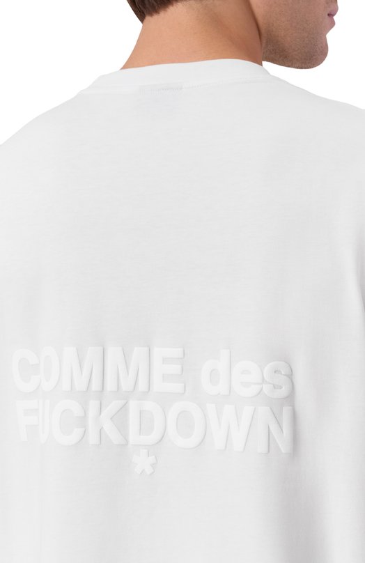 Хлопковая футболка Comme des Fuckdown CFABM01733 Белый  CFABM01733 Фото 5