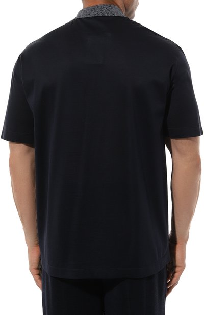 Поло из хлопка и шелка CORTIGIANI, арт. 716636, фото 4