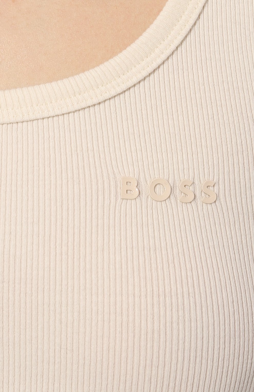 Хлопковая майка BOSS белого цвета по цене 4195 руб., арт. 50489642, фото 5 Хлопковая майка BOSS, арт. 50489642, фото 5