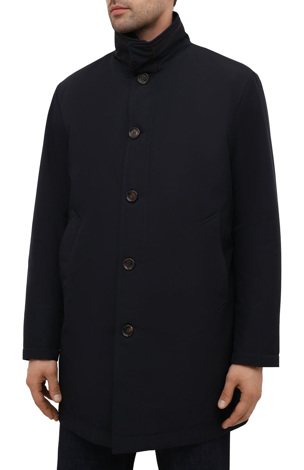 Утепленный плащ KIRED темно-синего цвета по цене 124500 руб., арт. WP0RDW7008025000, фото 3 Утепленный плащ KIRED, арт. WP0RDW7008025000, фото 3