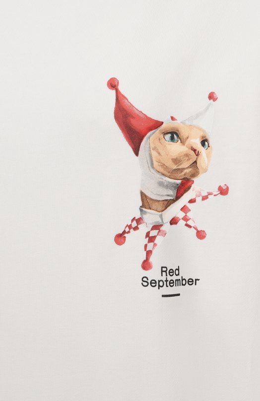 Хлопковый свитшот Red September 225.01.SWS03.10 Белый  225.01.SWS03.10 Фото 6