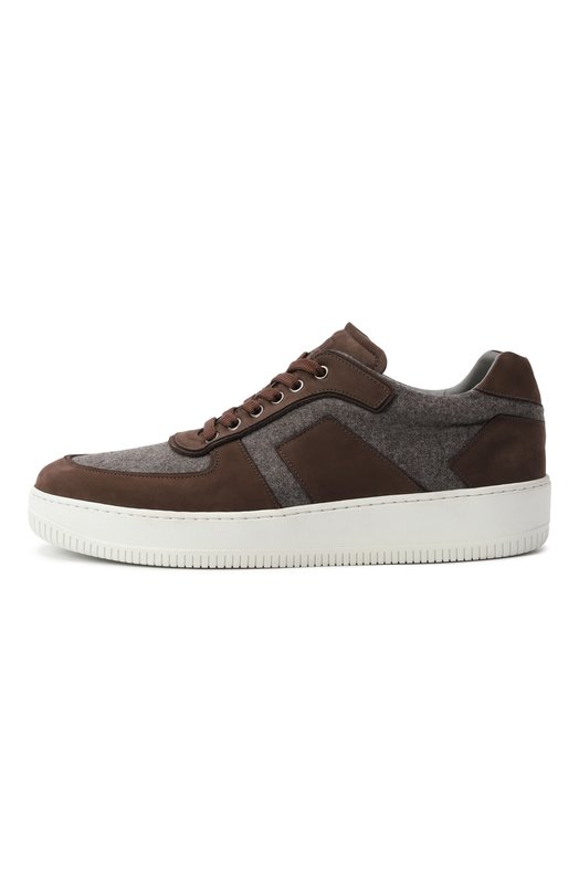 Комбинированные кеды Corneliani 26TM70-2620906 Коричневый  26TM70-2620906 Фото 4