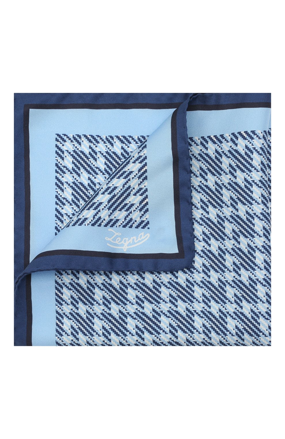 Шелковый платок ZEGNA голубого цвета по цене 11350 руб., арт. Z2J16A/39A, фото 1 Шелковый платок ZEGNA, арт. Z2J16A/39A, фото 1