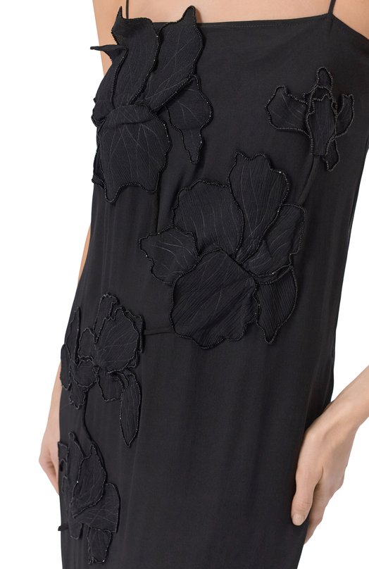 Шелковое платье Nina Ricci 26PCR0032/SE1417 Чёрный  26PCR0032/SE1417 Фото 4