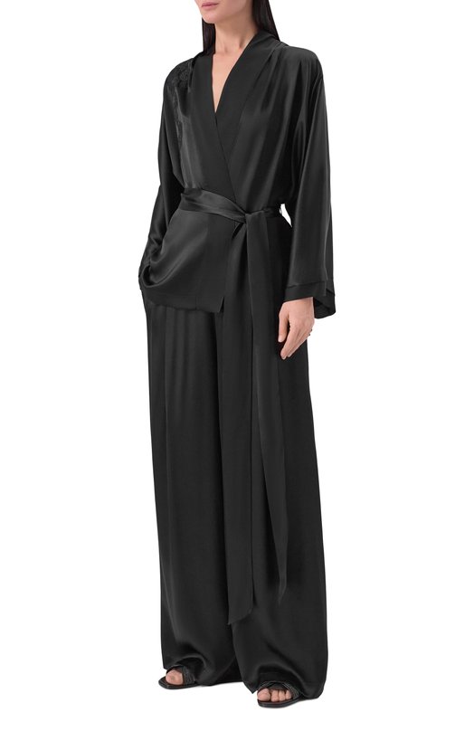 Шелковые брюки Carine Gilson SD0574-S Чёрный  SD0574-S Фото 2