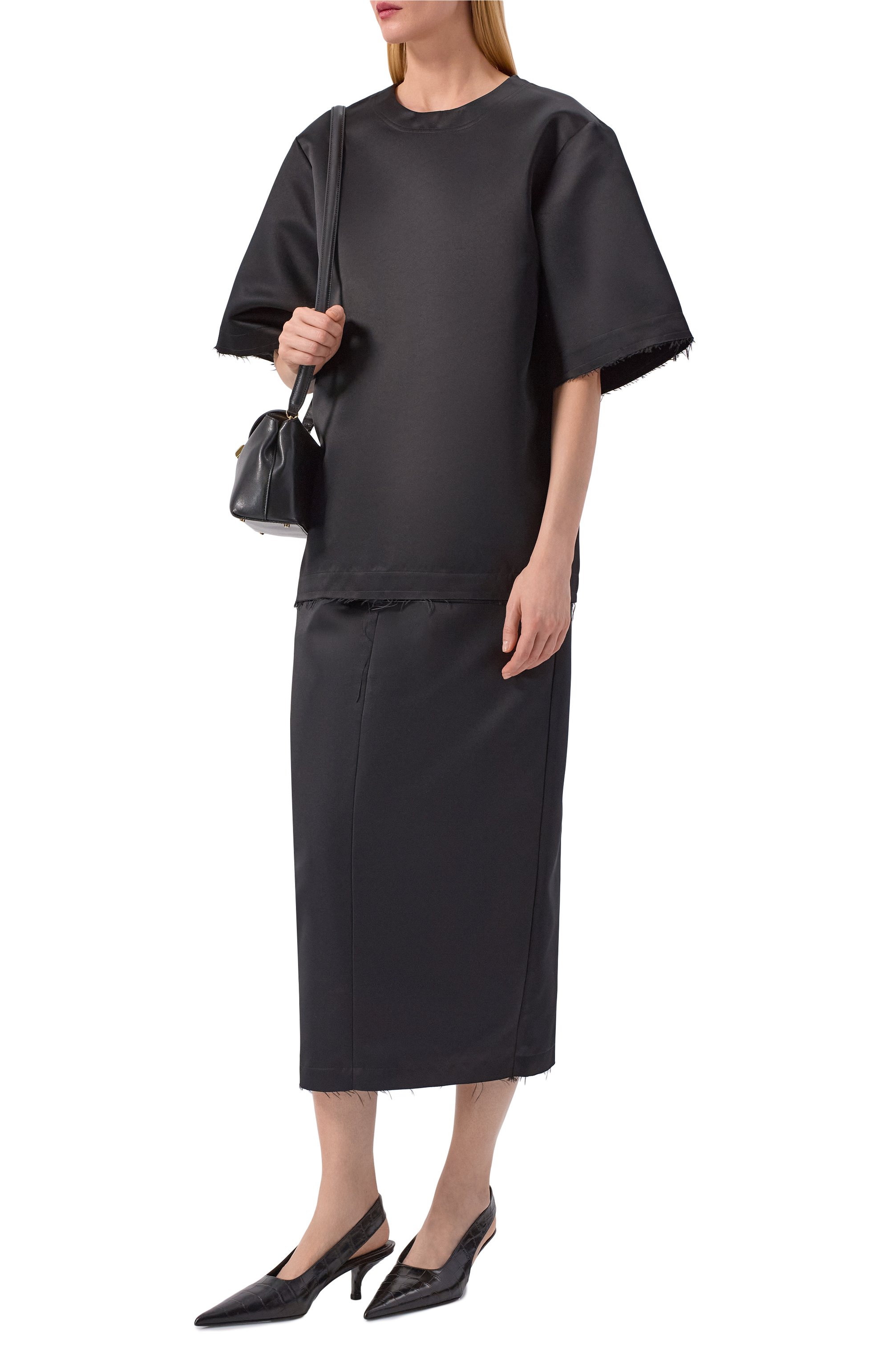 Атласная юбка CO черного цвета по цене 89950 руб., арт. 3245MBPD-PS26, фото 2 Атласная юбка CO, арт. 3245MBPD-PS26, фото 2