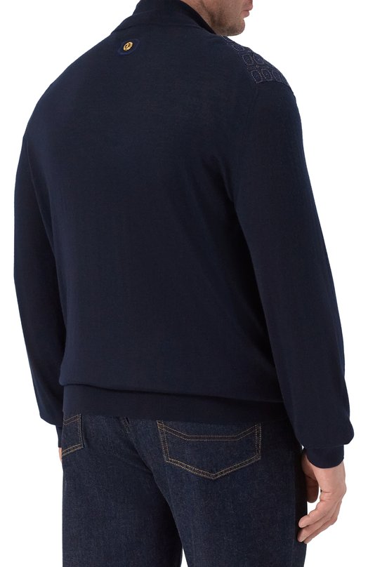 Кардиган из кашемира и шелка Stefano Ricci K606412R31/F25424/60-62 Синий  K606412R31/F25424/60-62 Фото 4