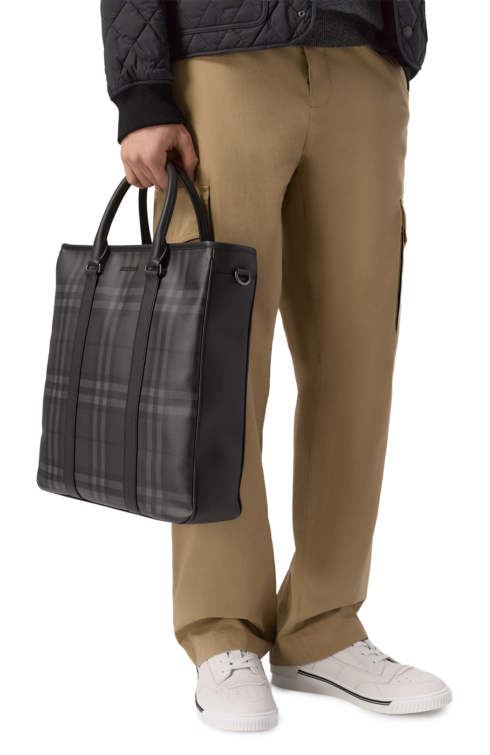 Сумка BURBERRY темно-серого цвета по цене 199500 руб., арт. 8128046, фото 2 Сумка BURBERRY, арт. 8128046, фото 2