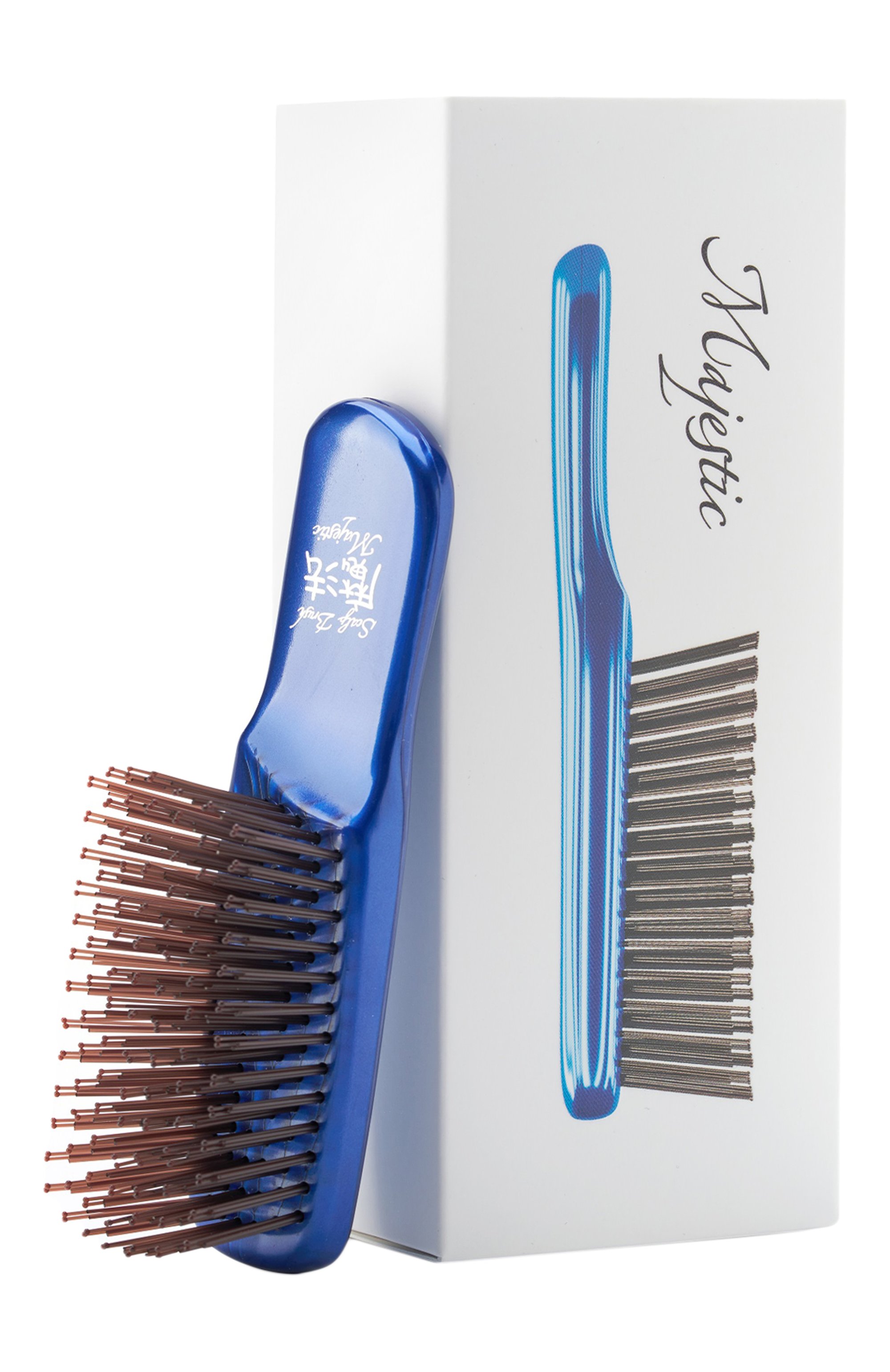 Мини-расческа scalp brush, 284 зубца, оттенок синий MAJESTIC синего цвета по цене 12000 руб., арт. 4580197740027, фото 1 Мини-расческа scalp brush, 284 зубца, оттенок синий MAJESTIC, арт. 4580197740027, фото 1