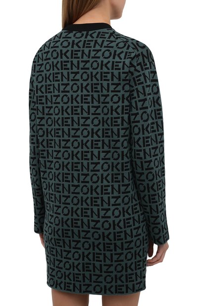 Платье KENZO хаки цвета по цене 35750 руб., арт. FB62R06363SC, фото 4 Платье KENZO, арт. FB62R06363SC, фото 4